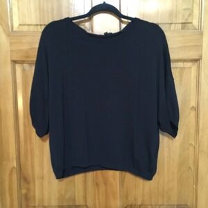 Express Women Black Crew Neck Dolman‎ Sleeve Lightweight Knit Sweater Top Size S
